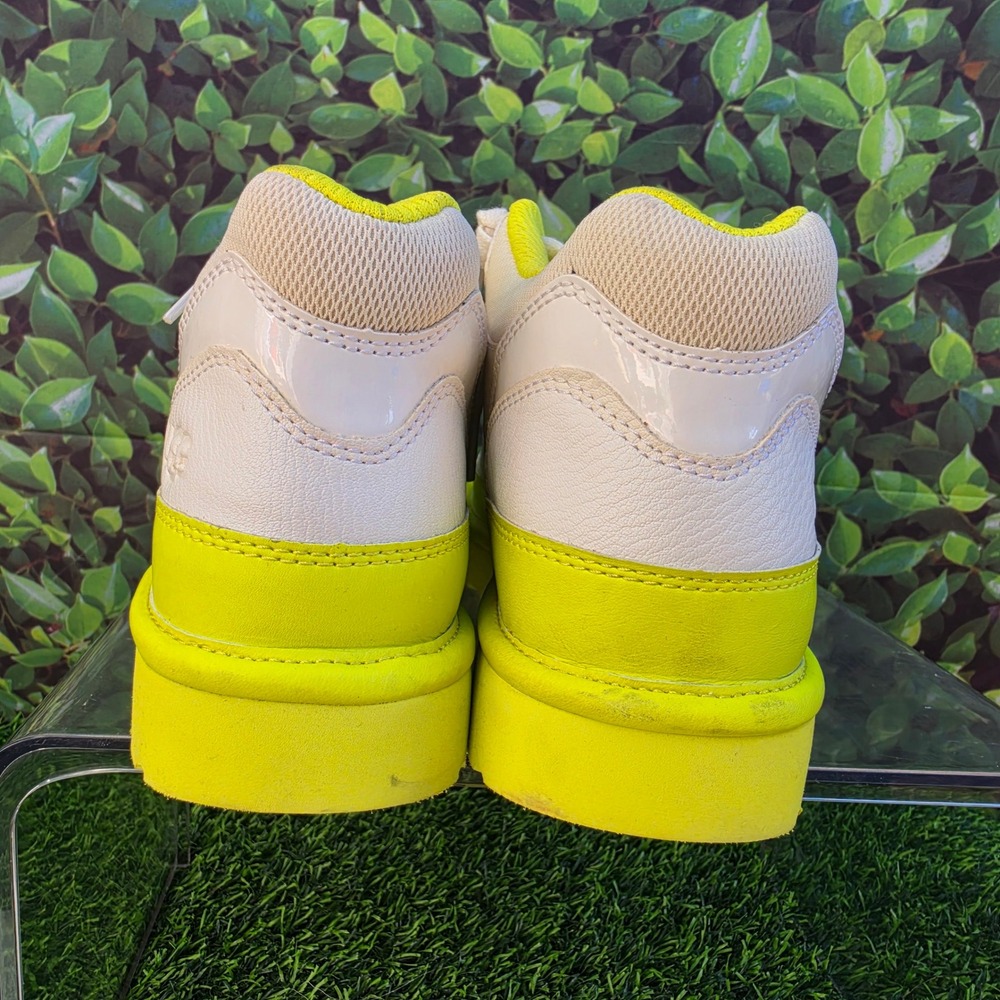 UGG CA805 Sulfur White Neon Yellow Leather Sneakers 1114262 Mens 12 - Picture 5 of 12
